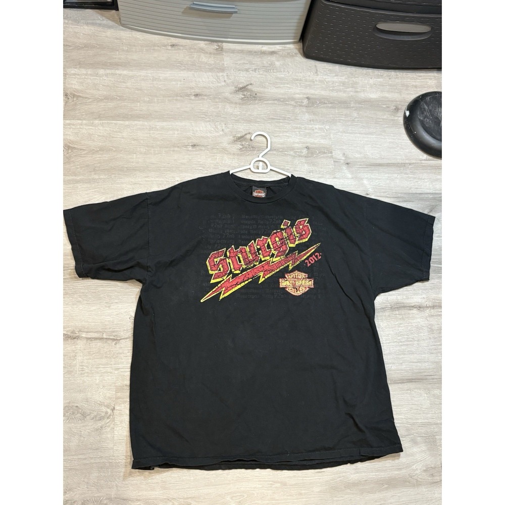 VTG‎ Harley Davidson 2012 Sturgis Black Hills T Shirt Eagle Head Graphic XXL